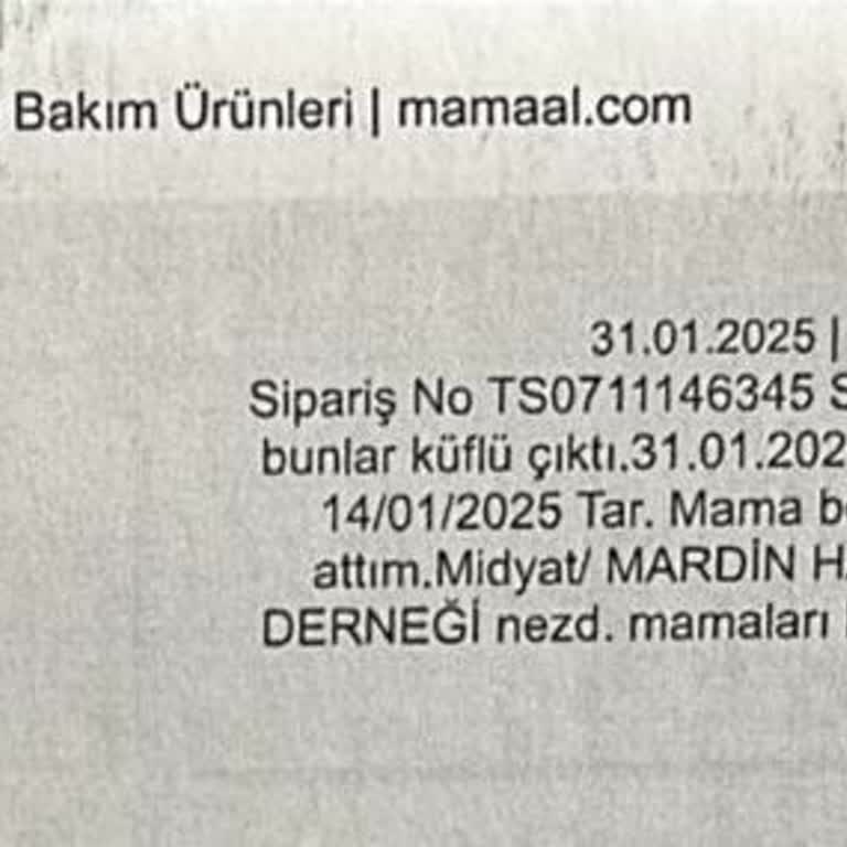 Küflü Ve Bozuk Mama Teslimatı