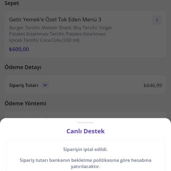 Getir'den Yanıltıcı Sipariş İptali Ve İade Sorunu