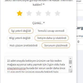 Onaylanmayan Ürünler Nedeniyle Satış Kaybı