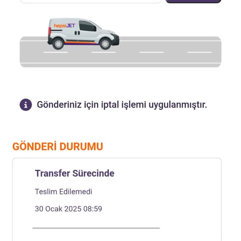 Hepsijet Kargo Teslimat Sorunu Ve İptal Edilen Sipariş