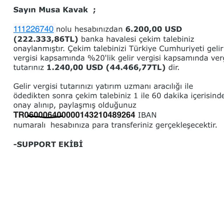 EC Markets: Çekim İşlemlerinde Vergi Şoku