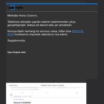 Open English Üyelik İptali Ve İade Sürecinde Belirsizlik