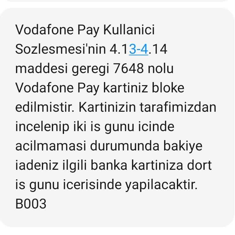 Vodafone Pay Blokesi: Sürekli Sorun Ve Acil Çözüm Talebi