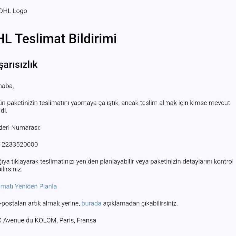 Yanlış Kargo Bildirimi Ve Kişisel Bilgilerin İzinsiz Kullanımı