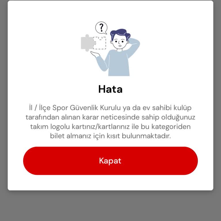 Bilet Alımında Takım Logolu Kart Kısıtlaması Sorunu