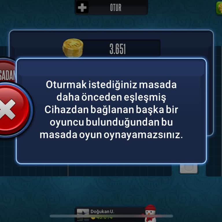 Oyun Hatası: Aynı Masada Oynayamama Sorunu