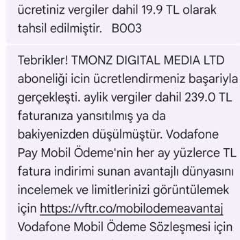 Vodafone Üzerinden İzinsiz Üyelik Ve Para Çekimi