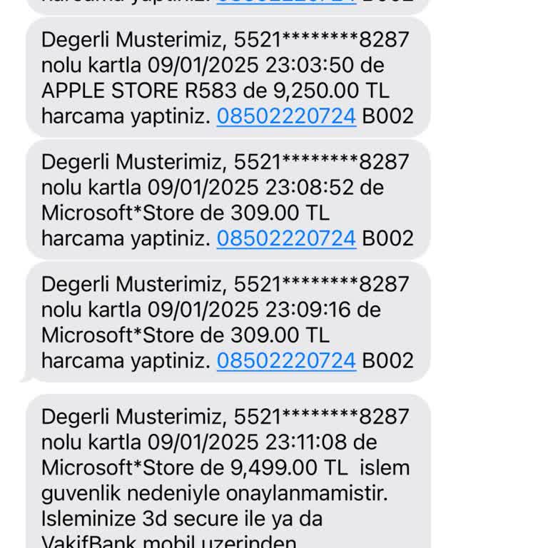 Onaysız İşlemler Ve Yetersiz Müşteri Hizmetleri