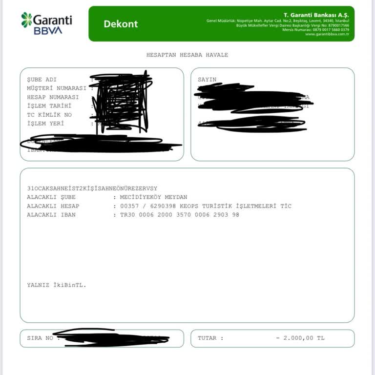 Rezervasyon İptali Sonrası İade Sorunu