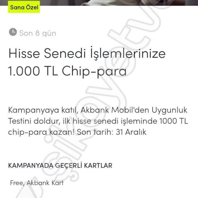 Akbank 1000 TL Chip Param Hesabıma Yatmadı