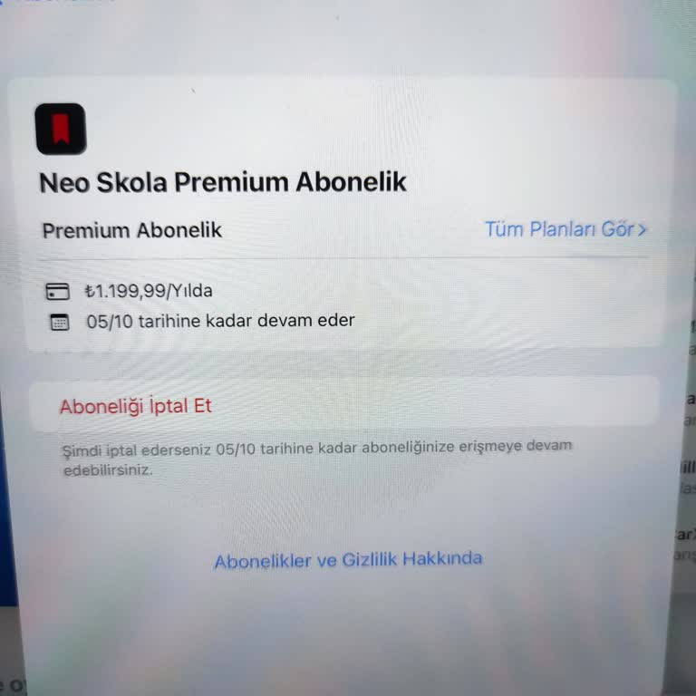 Neoskola Premium Üyelik Sorunu