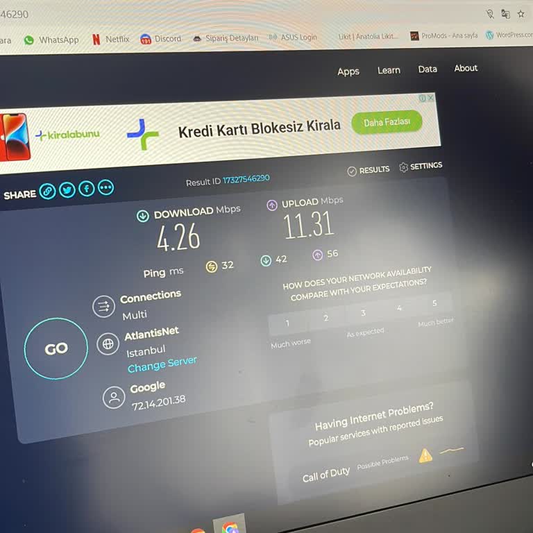 İnternet Hızı Ve Müşteri Hizmetlerinde Hayal Kırıklığı