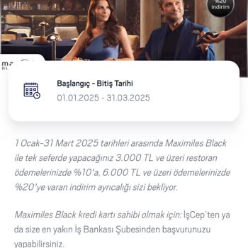 İş Bankası Black Kart Restoran İndirimlerinde Sorun
