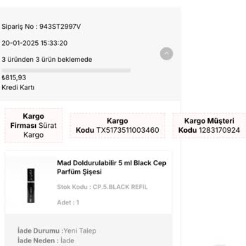 Mad Parfüm İade Sürecindeki Gecikme