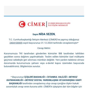 Sosyal Yardım Vakfı'ndan Aldığım Sahte Kömürler