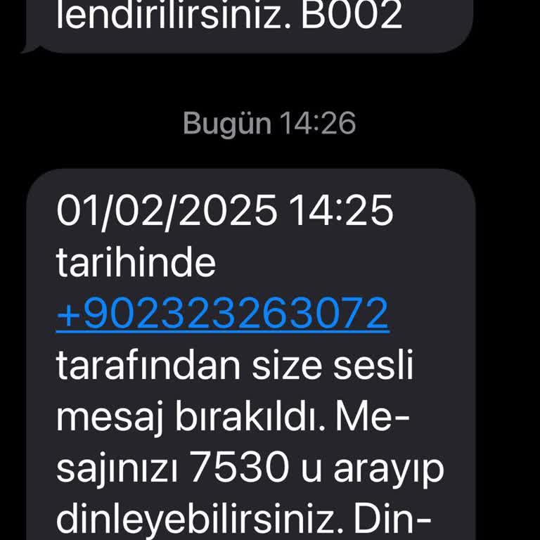 Engellenen Numaranın Sesli Mesaj Sorunu