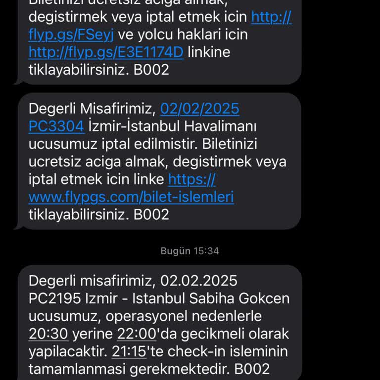 İptal Edilen Uçuş Ve Ertelenen Alternatifle Zaman Kaybı