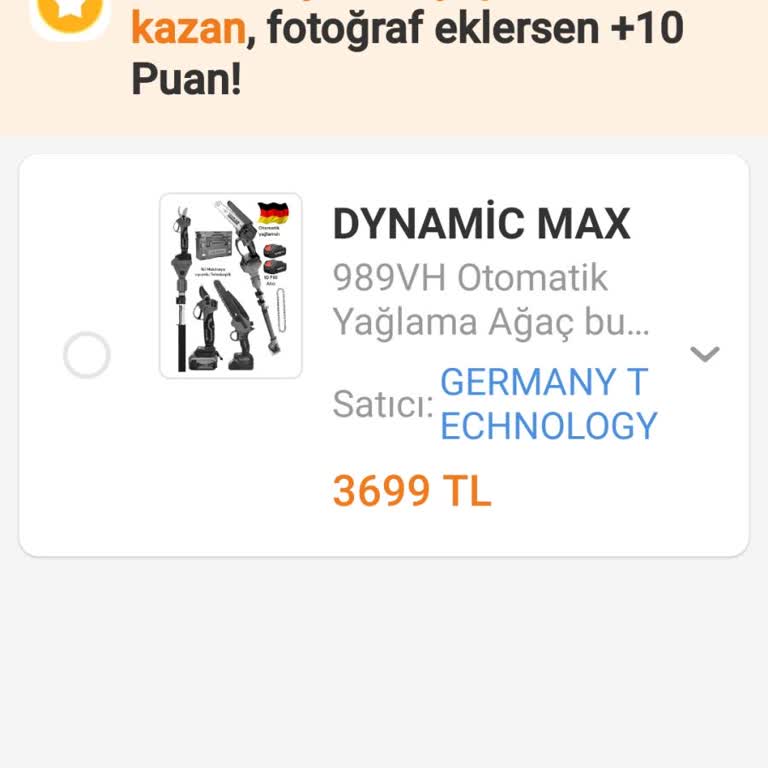 Germany Technology Budama Seti Çantalı Denildiği Halde Karton Kutu İle Geldi