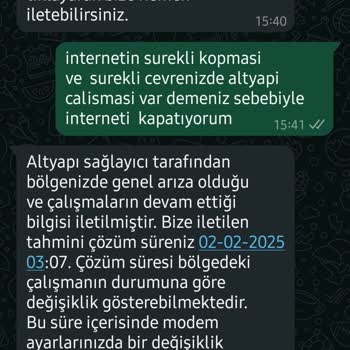 Sürekli İnternet Kesintisi Ve İptal İşlemi Sorunu