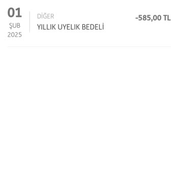 Kredi Kartı Üyelik Ücretinin İadesi Talebi