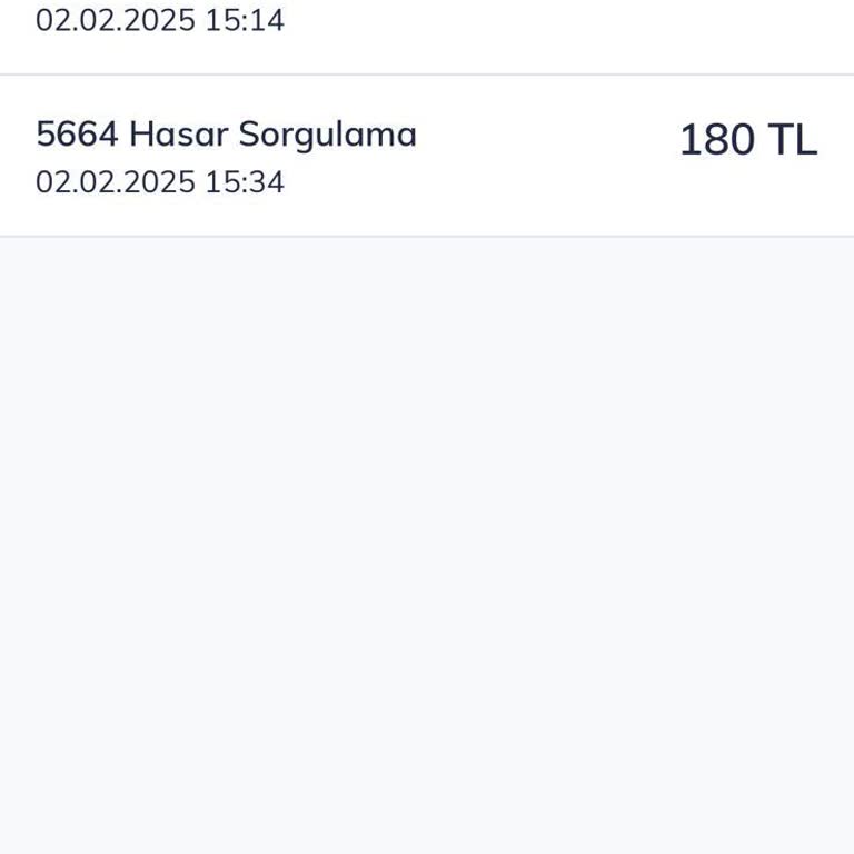 Hasar Kaydı Sorgulamasında Çifte Ücret Kesintisi