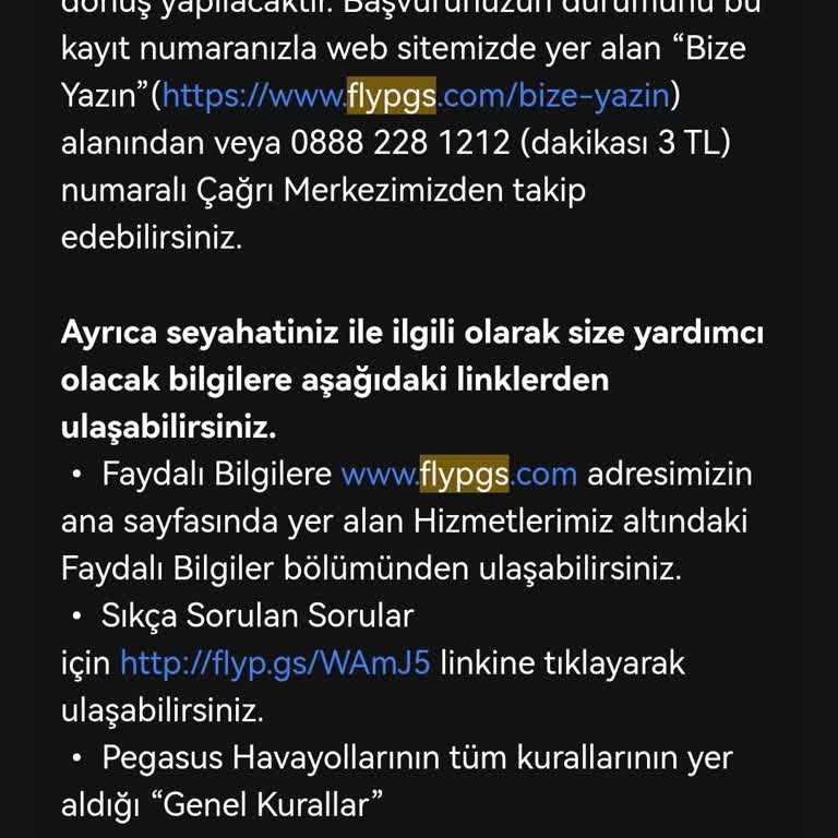 Pegasus İade Sürecinde Müşteri Mağduriyeti