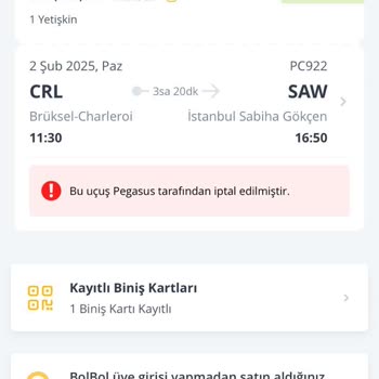 Pegasus'un İptal Ettiği Uçuşla Mağduriyet Yaşadım