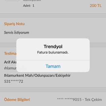 İptal Edilen Siparişin Para İadesi Yapılmadı