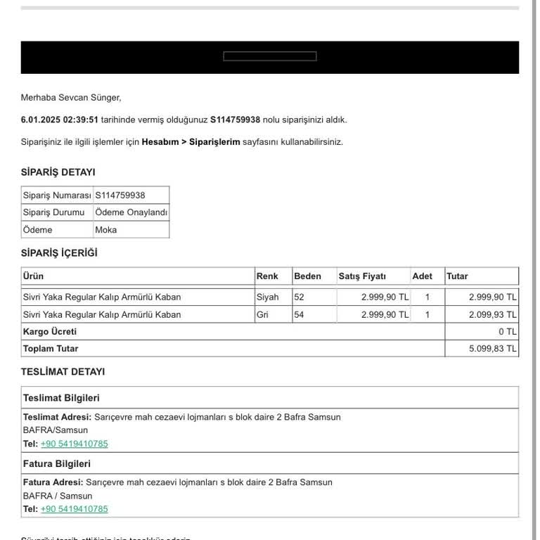 Sürekli Yanlış Beden Gönderimi Ve Müşteri Hizmetleri Sorunu