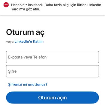 LinkedIn Hesap Kısıtlaması Ve Erişim Sorunu