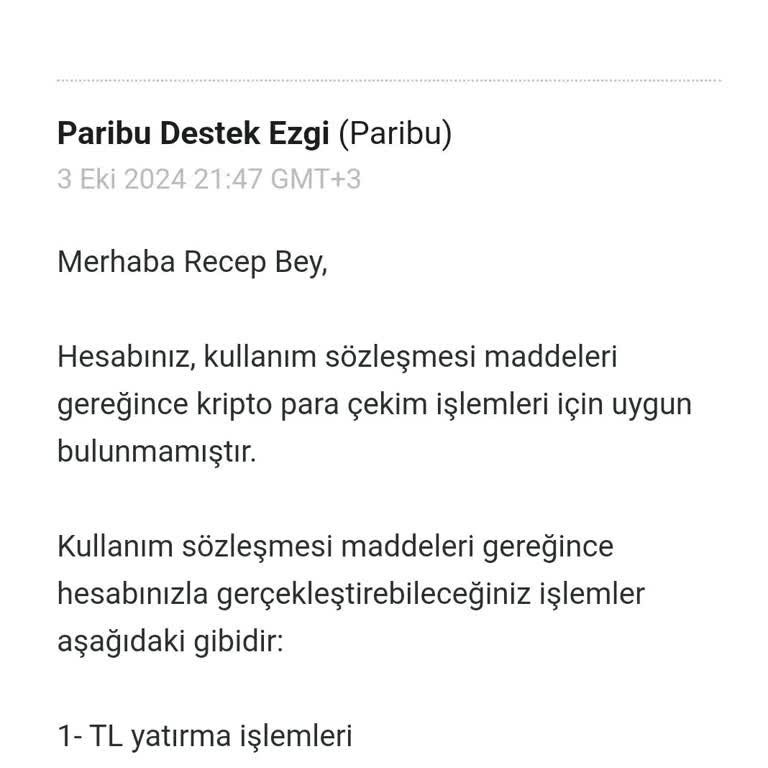 Paribu'da Hesap Blokesi Ve İşlem Kısıtlaması Şoku