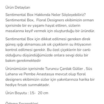 Eksik Ve Yanıltıcı Çiçek Siparişi Deneyimi