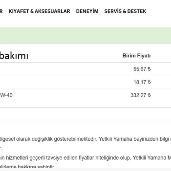 Yamaha Servisinde Haksız Fiyatlandırma Sorunu