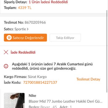 Nike Ayakkabıda Açılma Sorunu Ve Satıcıdan Olumsuz Geri Dönüş