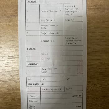 Eksik Sipariş Ve İlgisizlik