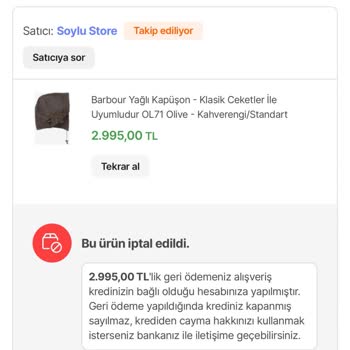 İptal Edilen Siparişlerin İadesi Yapılmıyor
