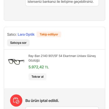 İptal Edilen Siparişlerin İadesi Yapılmıyor