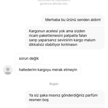 Gardrops'ta Alıcı Koruma Ücreti Mağduriyeti: Boş Parfüm Şişesi