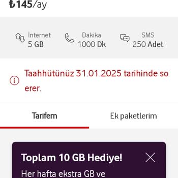 Vodafone'da Cayma Bedelsiz Tarife Karmaşası