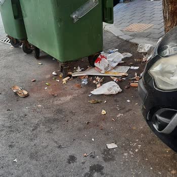 Konya Büyükşehir Belediyesi Engelli Yolu Üzerindeki Çöp Konteynerleri Geçişi Engelliyor!