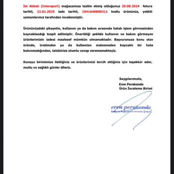 Asics Ayakkabıda Erken Deformasyon Ve Yetersiz Müşteri Hizmeti