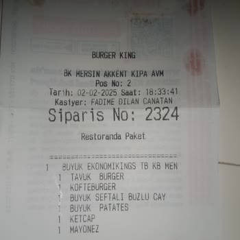 BK Mersin Şubesinde Sipariş Sorunu Ve Personel Davranışı