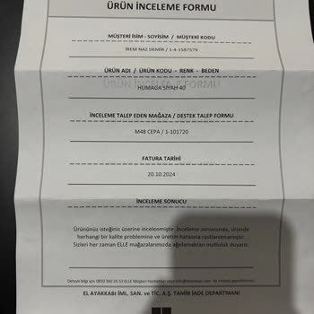 Elle Ayakkabının Kalite Sorunu Ve İlgisiz Müşteri Hizmeti