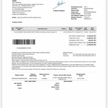 Eksik Ayakkabı Faturası Ve Giriş Sorunu