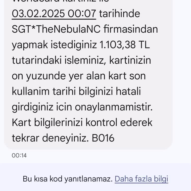Nebula Şirketi Tarafından İzinsiz Ücret Kesilme Girişimi