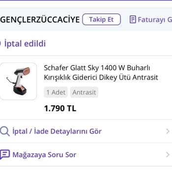 Hatalı Fiyat Nedeniyle İptal Edilen Sipariş