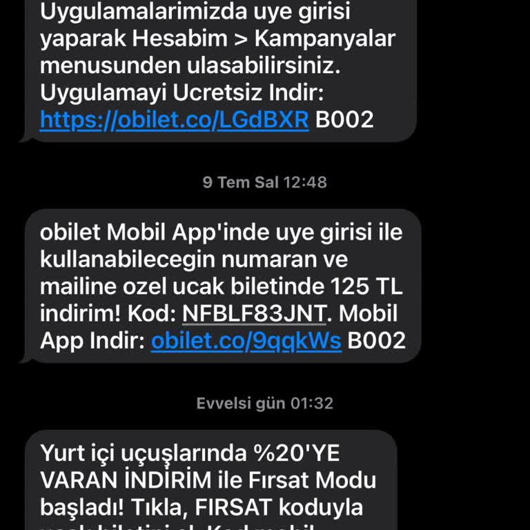 Gece Yarısı Rahatsız Eden Reklam Mesajları