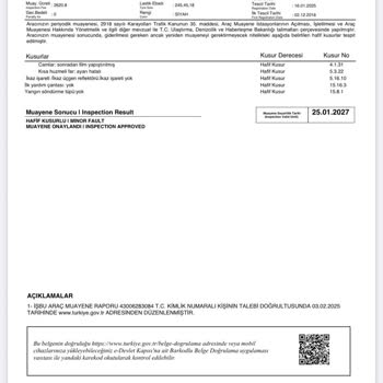 Araç Muayenesinde Hatalı Kilometre Kaydı Sorunu
