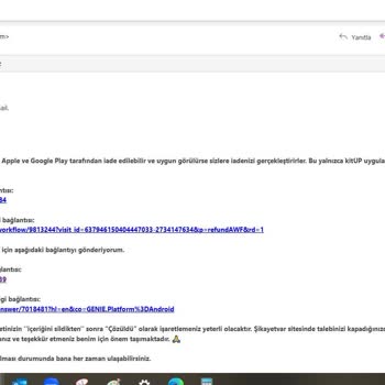 Ücret İadesi İçin Apple Ve Kitup Arasında Sıkıştım
