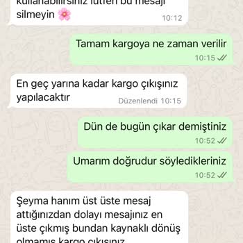 Sipariş Gecikmesi Ve Yanıltıcı Müşteri Hizmetleri